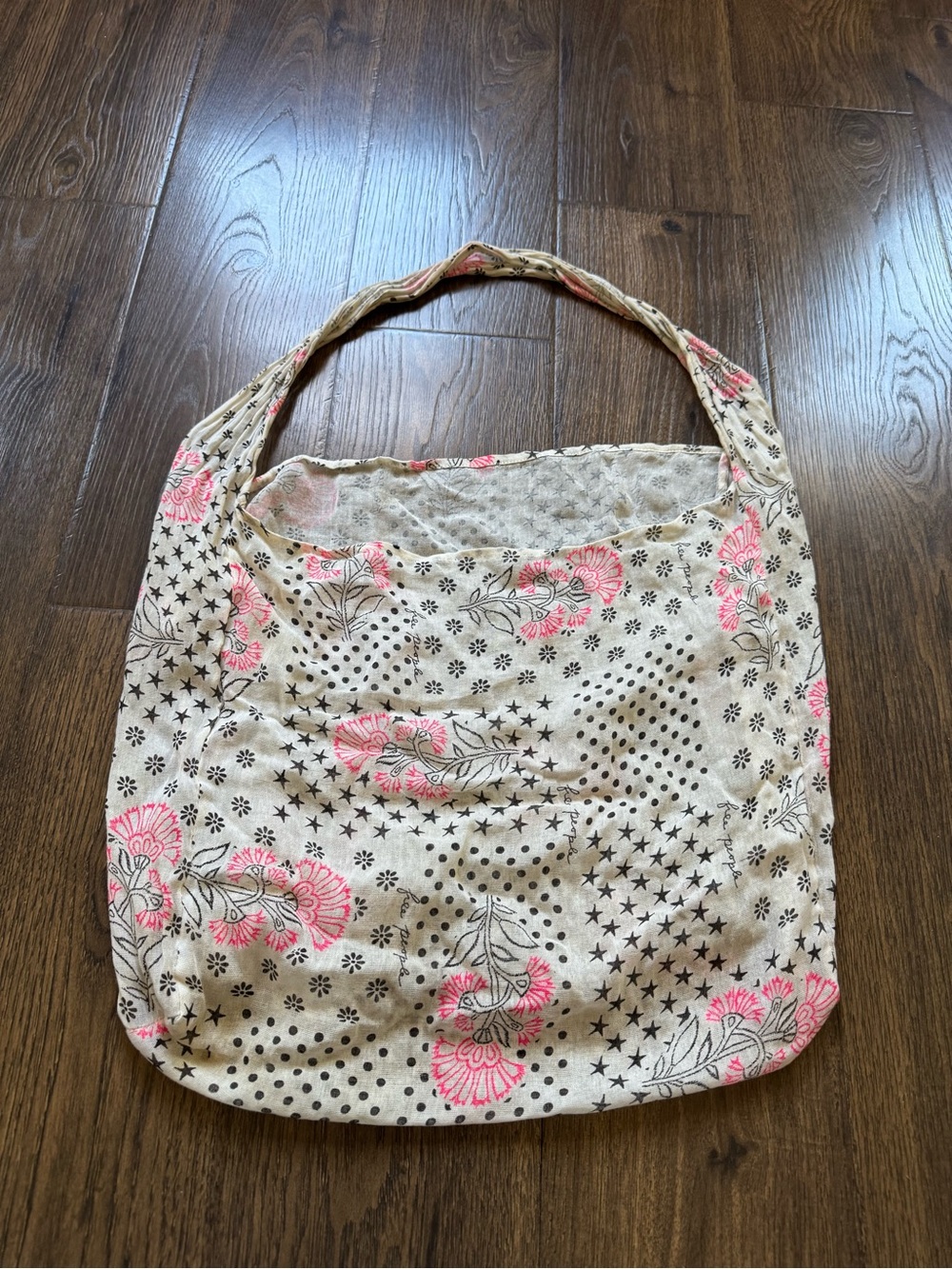 Free People Floral Patchwork Shoulder Bag in Pink and Cream